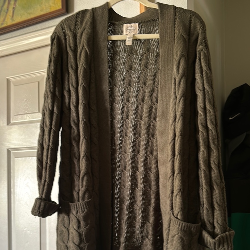 St. John’s‎ Bay Cable Knit Sweater Cardigan